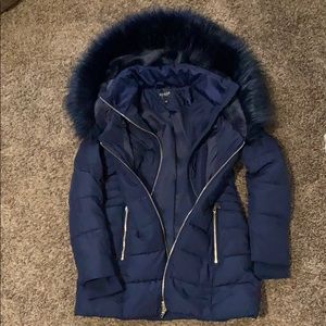 Blue Guess Poofy Coat